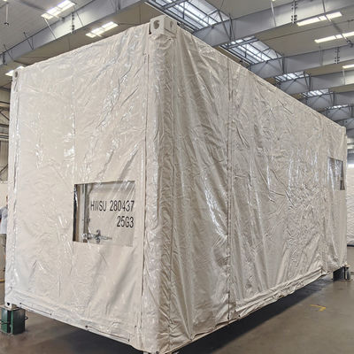 Litong 高品質 610gsm ホワイト タープ 20ft 40ft 配送コンテナカバー コンテナターポリン