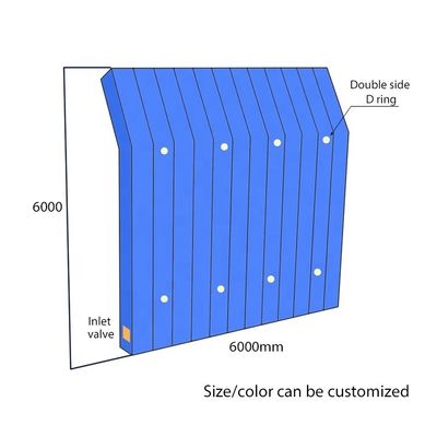 リトング 屋外 再利用可能 移転可能 臨時型PVC 6m*6m 吹き込み式ノイズバリア 壁