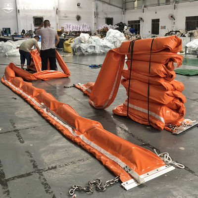 リトング カスタマイズされた 高品質 600gm Pvc 布 燃料油の流出を防止する 浮遊油収納ブーム