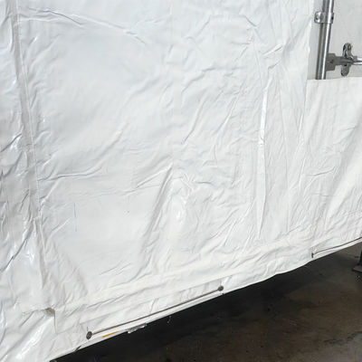 Litong 高品質 610gsm ホワイト タープ 20ft 40ft 配送コンテナカバー コンテナターポリン