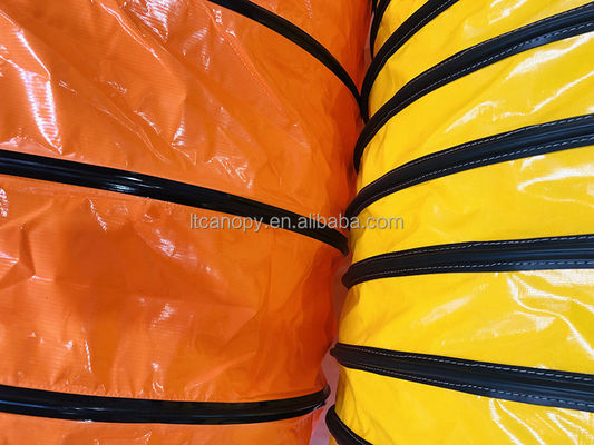Litong 難燃性 ベスト 10" 12" フレキシブル PVC エア ダクト ホース ダクト用 PVC ファブリック 中国メーカー