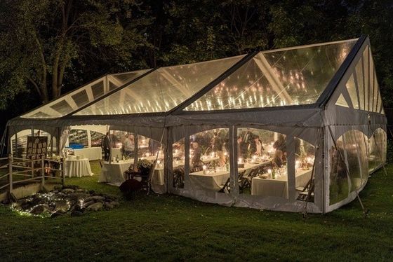 リトング 高張力 ホワイトPVCタール イベントテント 屋外 結婚式 20x40 サイドカーテン